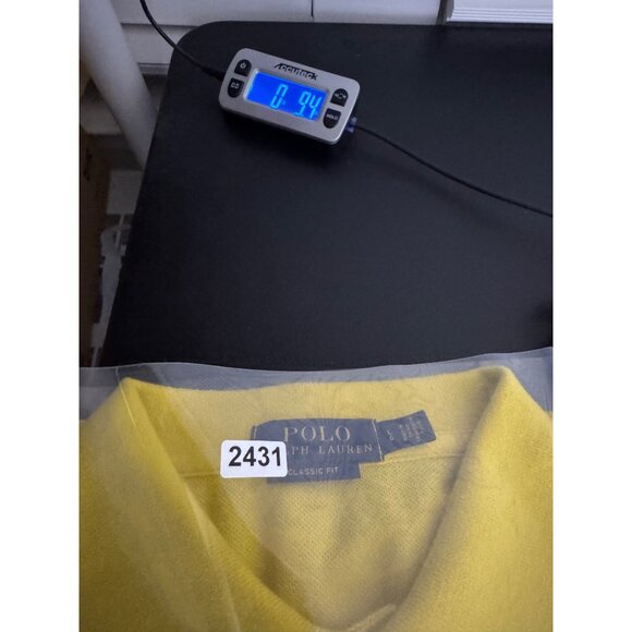 Ralph Lauren Polo Shirt Mens Large Yellow Classic Fit Preppy - Picture 10 of 10